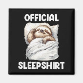 Sleepshirt Cute Sleeng Sloth Animal Lovers Pajama  Magneet (Voorkant)