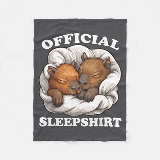 Sleepshirt Funny Capybara Nigh Capybara Lover Fleece Deken (Voorkant)