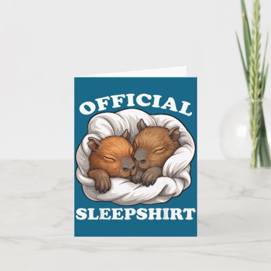 Sleepshirt Funny Capybara Nigh Capybara Lover Kaart (Voorkant)