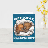 Sleepshirt Funny Capybara Nigh Capybara Lover Kaart (Gele Bloem)