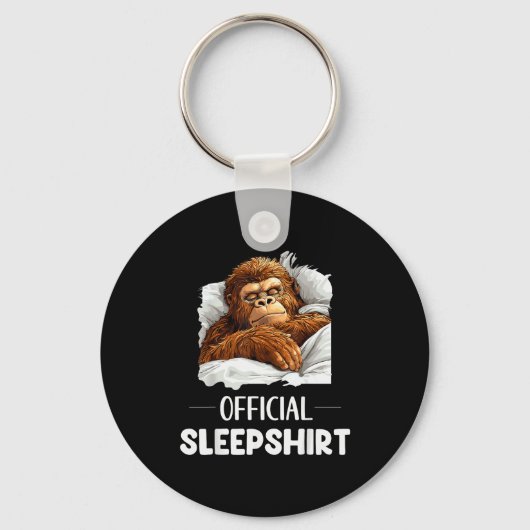 Sleepshirt Sleeng Bigfoot Sasquatch Lovers Pajama  Sleutelhanger (Voorkant)
