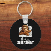 Sleepshirt Sleeng Bigfoot Sasquatch Lovers Pajama  Sleutelhanger (Voorkant)