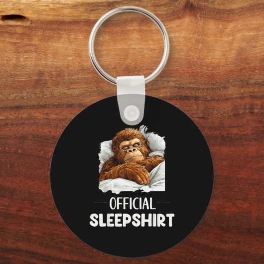 Sleepshirt Sleeng Bigfoot Sasquatch Lovers Pajama  Sleutelhanger (Voorkant)