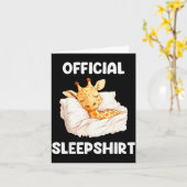 Sleepshirt Sleeng Giraffe Animal Lovers Pajama  Kaart (Gele Bloem)