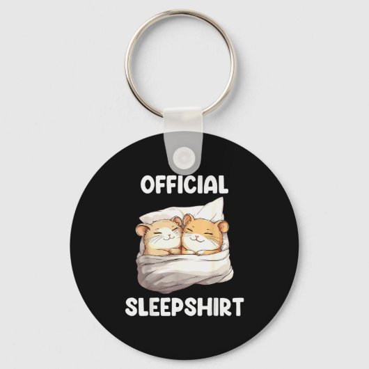 Sleepshirt Sleeng Hamster Animal Lovers Pajama Sleutelhanger (Voorkant)