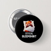 Sleepshirt Sleeng Red Panda Animal Lovers Pajama  Ronde Button 5,7 Cm (Voorkant /achterkant)