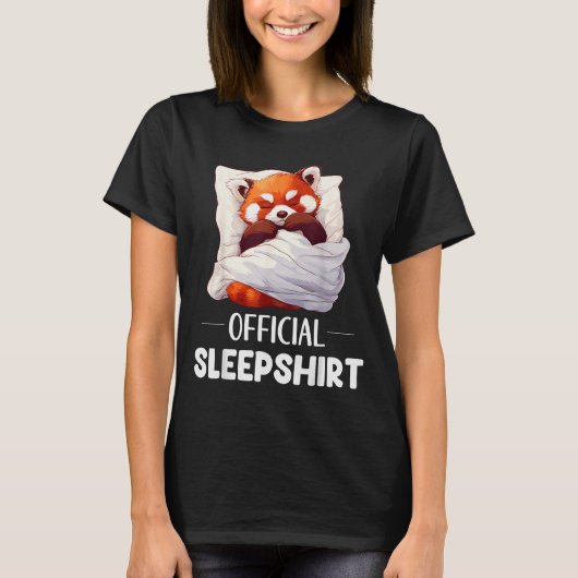 Sleepshirt Sleeng Red Panda Animal Lovers Pajama  T-shirt (Voorkant)