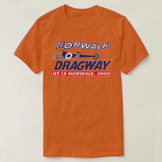 Sleepstraat van Norwalk Dragway Ohio T-shirt (Design voorkant)
