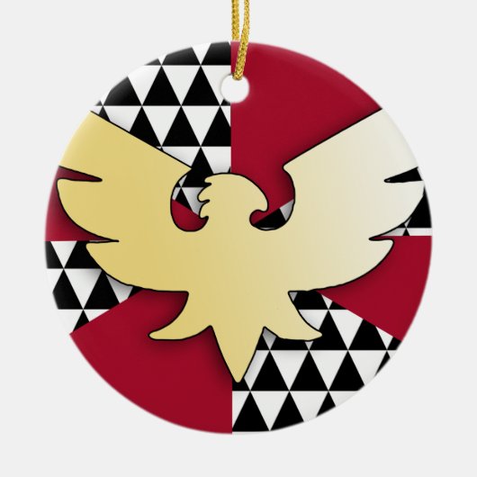 Sleept Pride Vlag Keramisch Ornament (Voorkant)