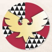 Sleept Pride Vlag Ronde Kartonnen Onderzetter (Voorkant)