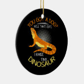 sleeptenspullen die ik opraseer een kleine dinosau keramisch ornament (Rechts)