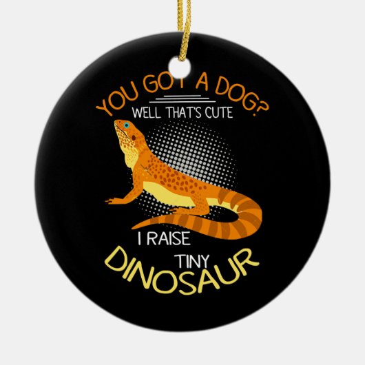 sleeptenspullen die ik opraseer een kleine dinosau keramisch ornament (Voorkant)