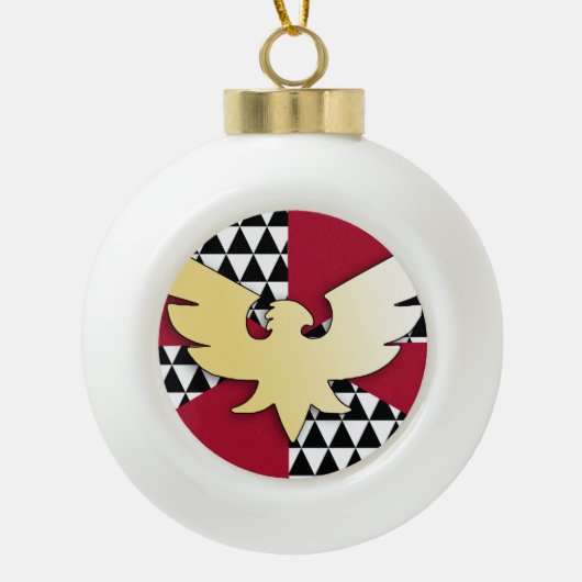 Sleeptroosten Pride-vlag Keramische Bal Ornament (Voorkant)
