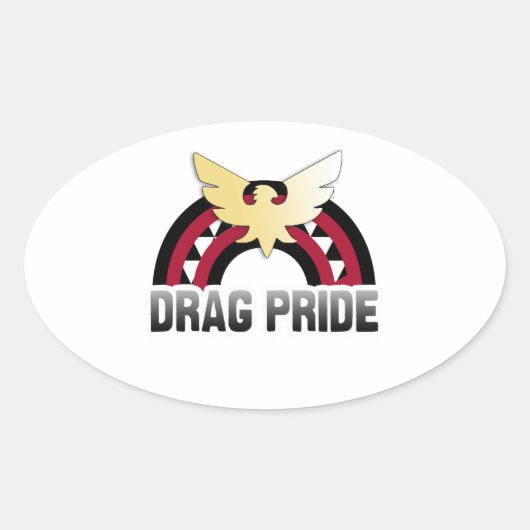Sleeptrots Pride Ovale Sticker (Voorkant)