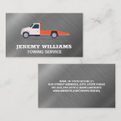 sleepvrachtdiensten | Metallic geborstelde achterg Visitekaartje (Voorkant / Achterkant)