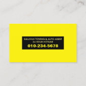 Sleepwagen Auto Assist Visitekaartje (Achterkant)