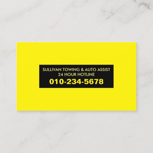 Sleepwagen Auto Assist Visitekaartje (Achterkant)