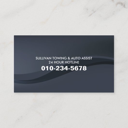 Sleepwagen Auto Assist Visitekaartje (Achterkant)