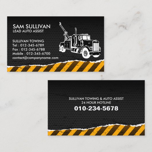 Sleepwagen Auto Assist Visitekaartje (Voorkant / Achterkant)