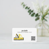 sleepwagen slepen aangepaste QR Visitekaartje (Staand voorkant)