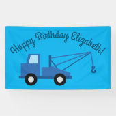 sleepwagen verjaardagsfeest spandoek (Horizontaal)