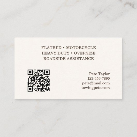 sleepwagen visitekaartje (Achterkant)