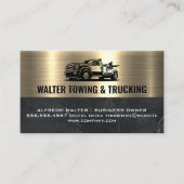 Sleepwagenlogo | Metalen goud marmer Visitekaartje (Voorkant)