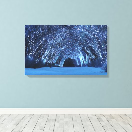 Sleepwalker Bossen (Kerstmis) Canvas Afdruk (Insitu (Houten vloer))