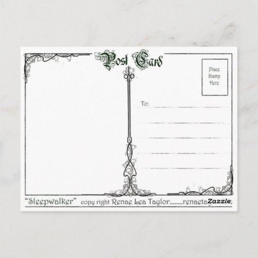 Sleepwalker Briefkaart (Achterkant)