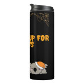 Sleepy animal ready for Halloween treats! Classic  Thermosbeker (Geroteerd rechts)