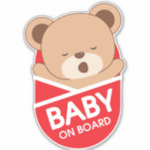 Sleepy Baby Baby aan boord van de Sticker (Voorkant)