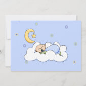 Sleepy Baby Boy Sprinkle Shower - Uitnodiging (Achterkant)