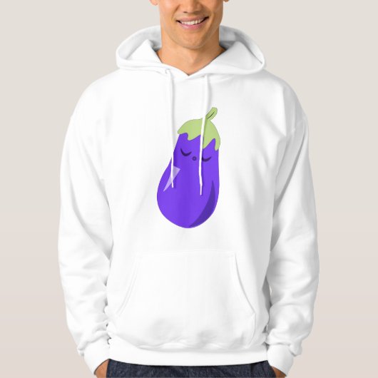 Sleepy Baby Eggplant Hoodie (Voorkant)