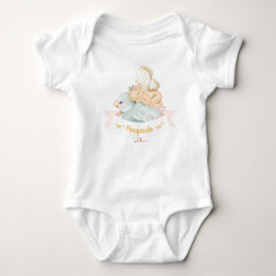 Sleepy Baby Fairy and Bird - Baby Girl Baby Bodysu Romper