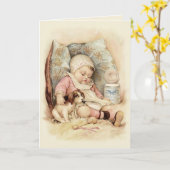 Sleepy Baby Kaart (Gele Bloem)