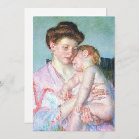 Sleepy Baby | Mary Cassatt (Voorkant / Achterkant)