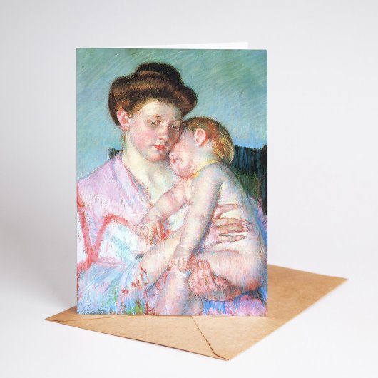 Sleepy Baby | Mary Cassatt Kaart