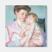 Sleepy Baby | Mary Cassatt Magneet (Voorkant)