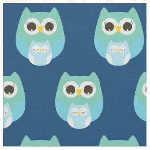 Sleepy Baby Owls Cute Nursery Decor Stof