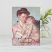 Sleepy-Baby van Mary Cassatt,  Baby shower Kaart (Staand voorkant)