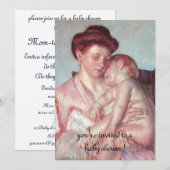 Sleepy-Baby van Mary Cassatt,  Baby shower Kaart (Voorkant / Achterkant)