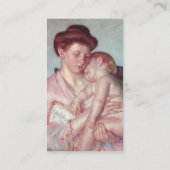 Sleepy-Baby van Mary Cassatt Visitekaartje (Achterkant)