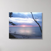 Sleepy Beach zonsondergang Canvas Afdruk (Voorkant)