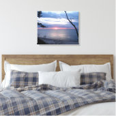 Sleepy Beach zonsondergang Canvas Afdruk (Insitu (Slaapkamer))
