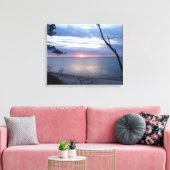 Sleepy Beach zonsondergang Canvas Afdruk (Insitu (Woonkamer))
