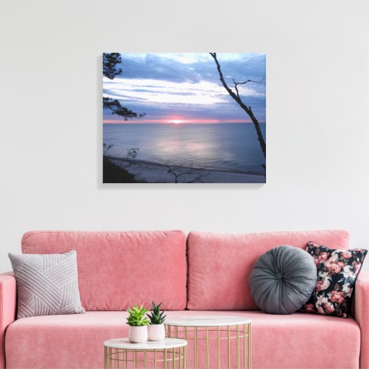 Sleepy Beach zonsondergang Canvas Afdruk (Insitu (Woonkamer))