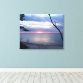 Sleepy Beach zonsondergang Canvas Afdruk (Insitu (Houten vloer))
