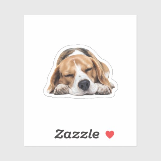 Sleepy Beagle Dog – Schattige Gezellig Pet Lover D Sticker (Vel)