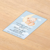 Sleepy Bear Baby Shower Invitation  Acryl Uitnodigingen (Laagn)