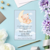 Sleepy Bear Baby Shower Invitation  Acryl Uitnodigingen (Insitu (Huwelijk))